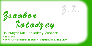 zsombor kolodzey business card